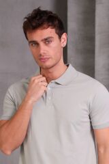 Erkek Slim Fit Pamuklu Yumuşak Doku Nefes Alan Kumaş Yakalı Tişört