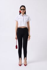 Kurdele Detay Crop Gömlek