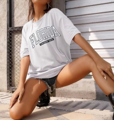 Bisiklet Yaka Baskılı T-shirt - Beyaz