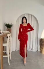 Akit İnci Detaylı Elbise