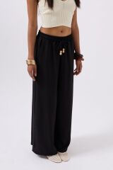 Aksesuar Detay Keten Pantolon