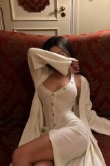 Kadın Kaşkorse Kumaş Düğme Detay Elbise (hırkasız)