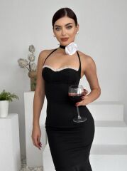 Monea Boyundan Bağlamalı Elbise