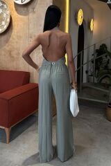 Halter Yaka Yelekli Modal Takım 10144