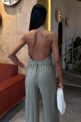 Halter Yaka Yelekli Modal Takım 10144