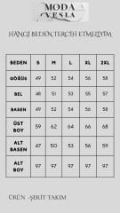 Modal Kumaş Şerit Detay Haki Alt Üst Takım