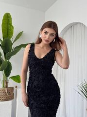 Kren Gül Detaylı Elbise