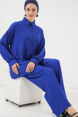 Örme Tesettür Alt Üst Takım 6711 - Saks