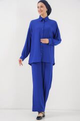 Örme Tesettür Alt Üst Takım 6711 - Saks