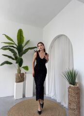 Kren Gül Detaylı Elbise