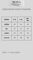 Kadın V Yaka Yırtmaç Detay Viskon Kumaş Siyah Elbise