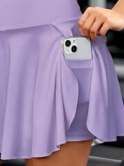 Kadın Yüksek Bel Cepli Sandy Short Etek