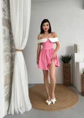 Nalia Beyaz Yakalı Elbise