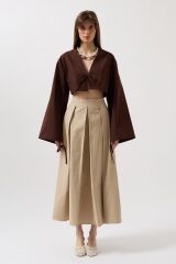 Bağlama Detay Uzun Kol Bluz