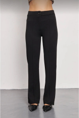 Siyah Palazzo Pantolon Oversize Kesim - Siyah