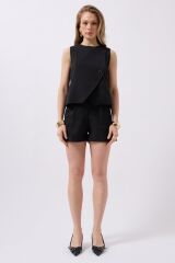 Yandan Düğmeli Dokuma Yelek