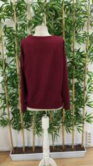 Kadın Yılbaşı özel Uzun Kollu Bisiklet Yaka Desenli Viskon Iki Iplik Bluz