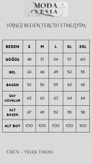Premium Kalite Modal Kumaş Yelekli Siyah Alt Üst Takım