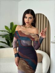 Sevilla Madonna Yaka Tül Elbise