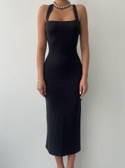Wense Sırt Dekolteli Elbise