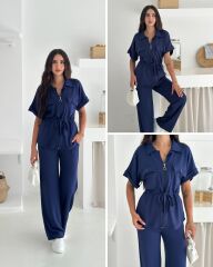 Premium Kalite Modal Kumaş Yelekli Lacivert Alt Üst Takım