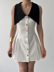 Ness Düğmeli Elbise