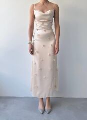 Dora Çiçek Detaylı Elbise