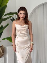 Dora Çiçek Detaylı Elbise