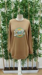 Kadın Uzun Kollu Bisiklet Yaka Yazılı Viskon Iki Iplik Elbise