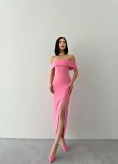 MADONNA YAKA UZUN ELBİSE