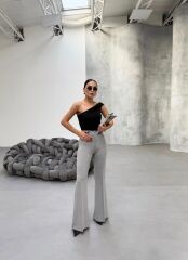 230 Gr Poly Viscose Full Lycra İspanyol Paça Pantolon