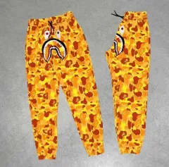 Unisex Pubg Bape X Shark Eşofman Altı - Sarı