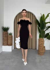 Popi Madonna Yaka Kalem Elbise