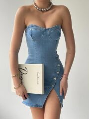 Nerg Düğme Detaylı Elbise