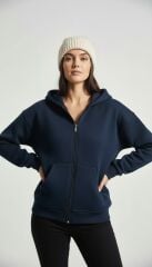 Premium Serisi 3 İplik Kapşonlu Oversize Antrasit Sweat-shirt