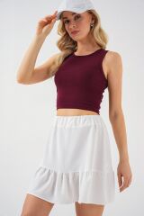 Ayrobin Mini Etek 8054 - Beyaz