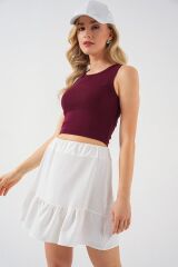 Ayrobin Mini Etek 8054 - Beyaz