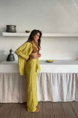 GÖMLEK-PANTOLON TAKIM CUPRA KUMAŞ - Yağ Yeşili