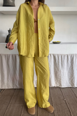 GÖMLEK-PANTOLON TAKIM CUPRA KUMAŞ - Yağ Yeşili