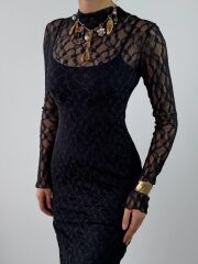 Vedo Çiçek Detaylı Elbise