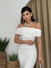 Milan Madonna Yaka Kalem Elbise