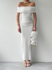 Milan Madonna Yaka Kalem Elbise