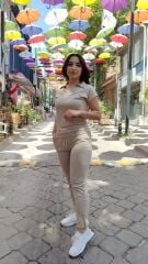 Polo Yaka Modal Kumaş Premium kalite Bej Alt Üst Takım