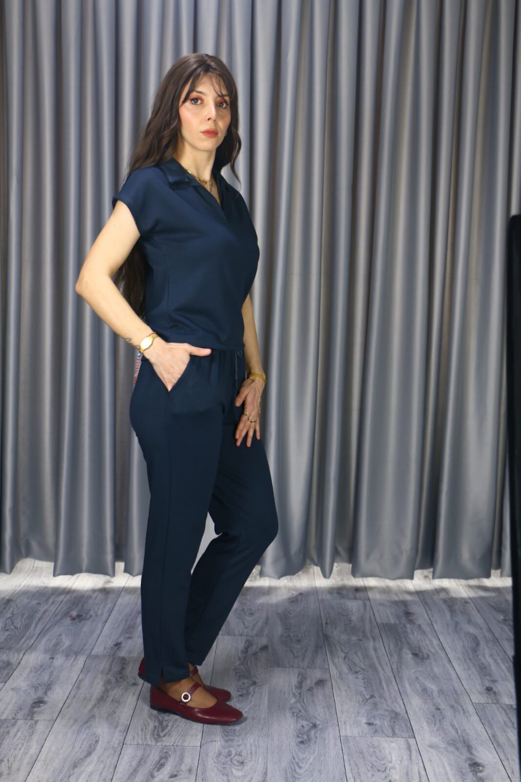 Polo Yaka Modal Kumaş Premium kalite Antrasit Alt Üst Takım