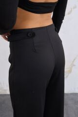 220 Gr Ni̇kol Yüksek Bel Arka Apolet Kemer Detayli Palazzo Pantolon