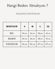 Kadın Yüksek Bel Çırtlı Palazzo Pantolon