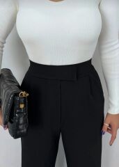 Kadın Yüksek Bel Çırtlı Palazzo Pantolon