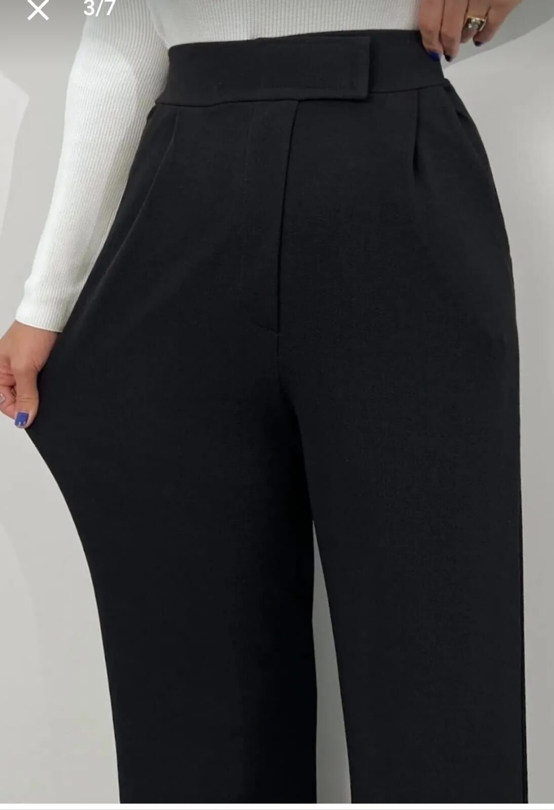 Kadın Yüksek Bel Çırtlı Palazzo Pantolon