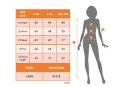 Kadın Kısa Kollu Yakası Açık Fermuarlı Cep Detaylı Ithal Keten Elbise