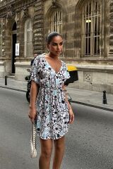 Lindsey Çiçek Desenli Elbise 2276-10